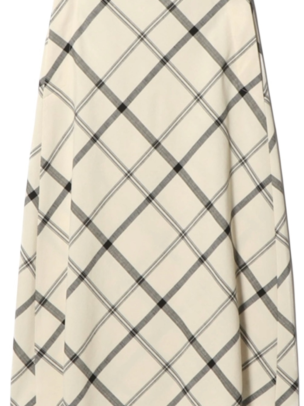 Messing Cream Plaid Maxi Skirt with Black Windowpane Check size XL ,L333